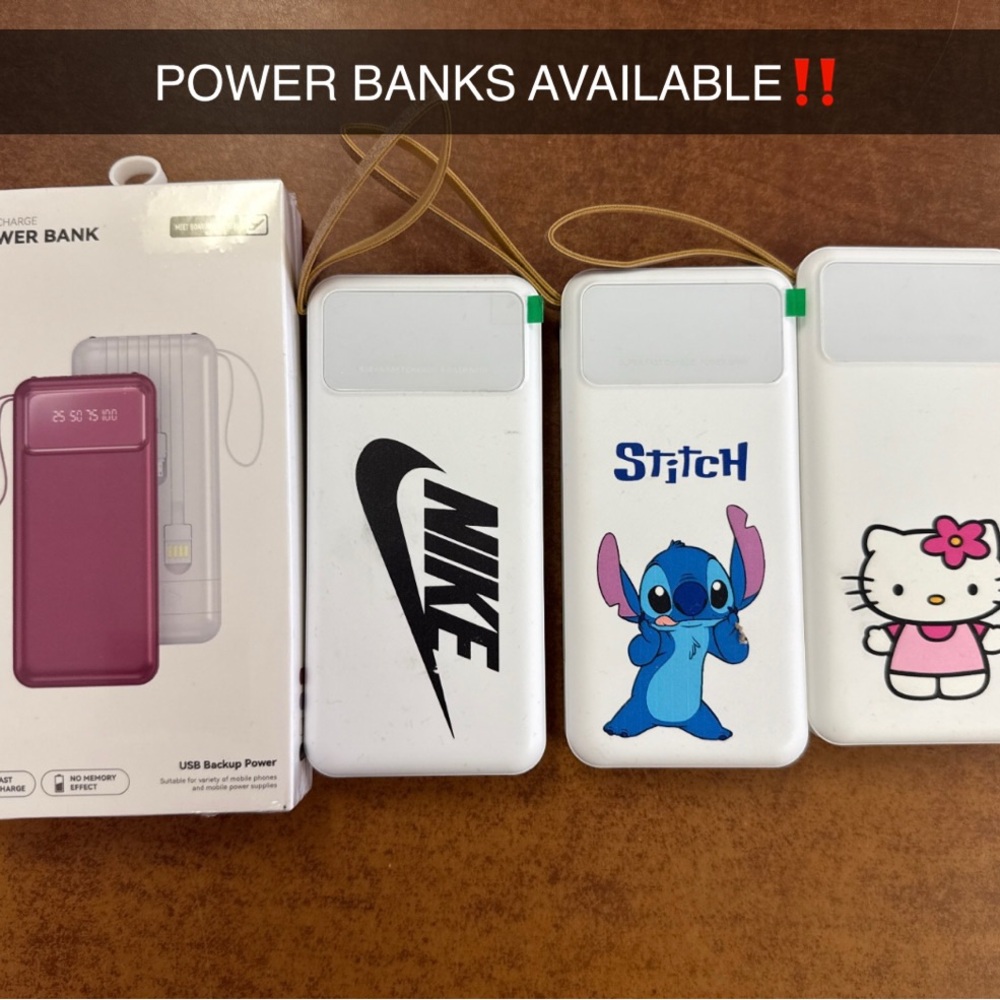 Universal White Power Bank with Character Designs